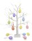 Easter Decorations 24 Inch Pre-lit White Birch Tree with 10 Hanging Easter Egg Ornaments, 24 Led Lights Battery Operated Easter Table Centerpiece for Party Birthday Home Spring Decoration